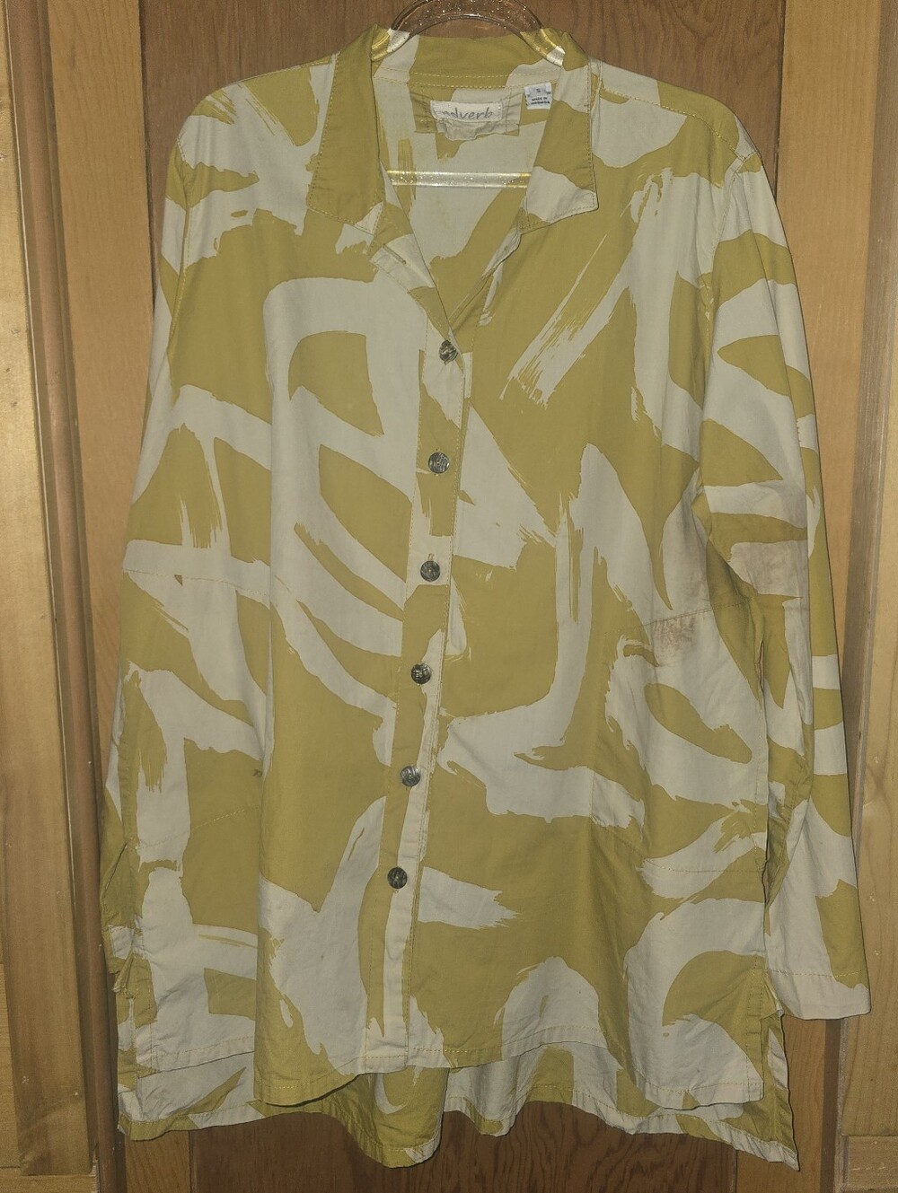 Adverb mens small pocketed new no tags printed button down shirt